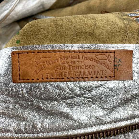 Vintage EAST WEST MUSICAL INSTRUMENTS Janti Silver Hand Painted Applique Jacket - Picture 9 of 14